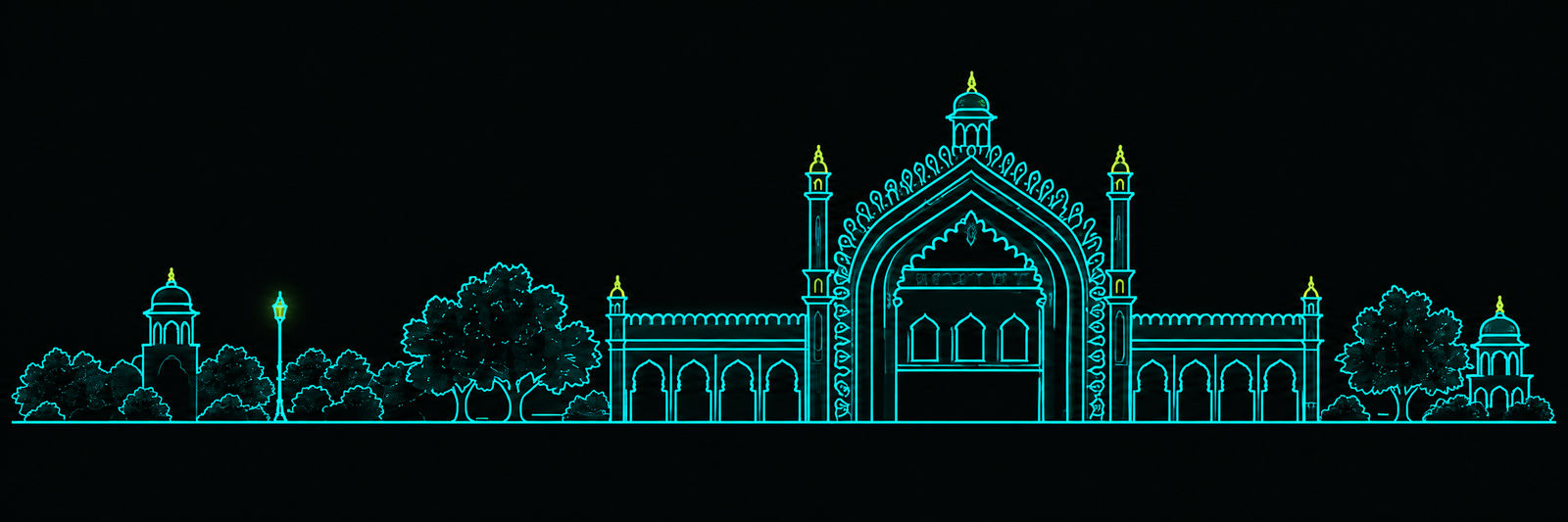 Lucknow skyline illustration