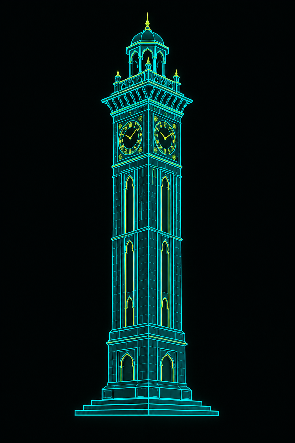 Lucknow clock tower illustration