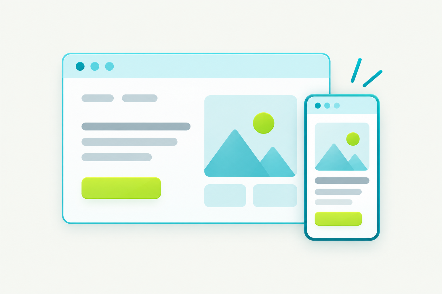 Matching desktop and mobile website layouts